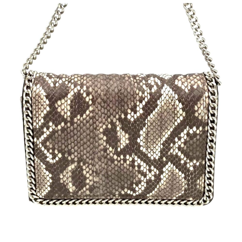Express Faux Snakeskin Brown Crossbody Bag with Chain Strap New With Tags